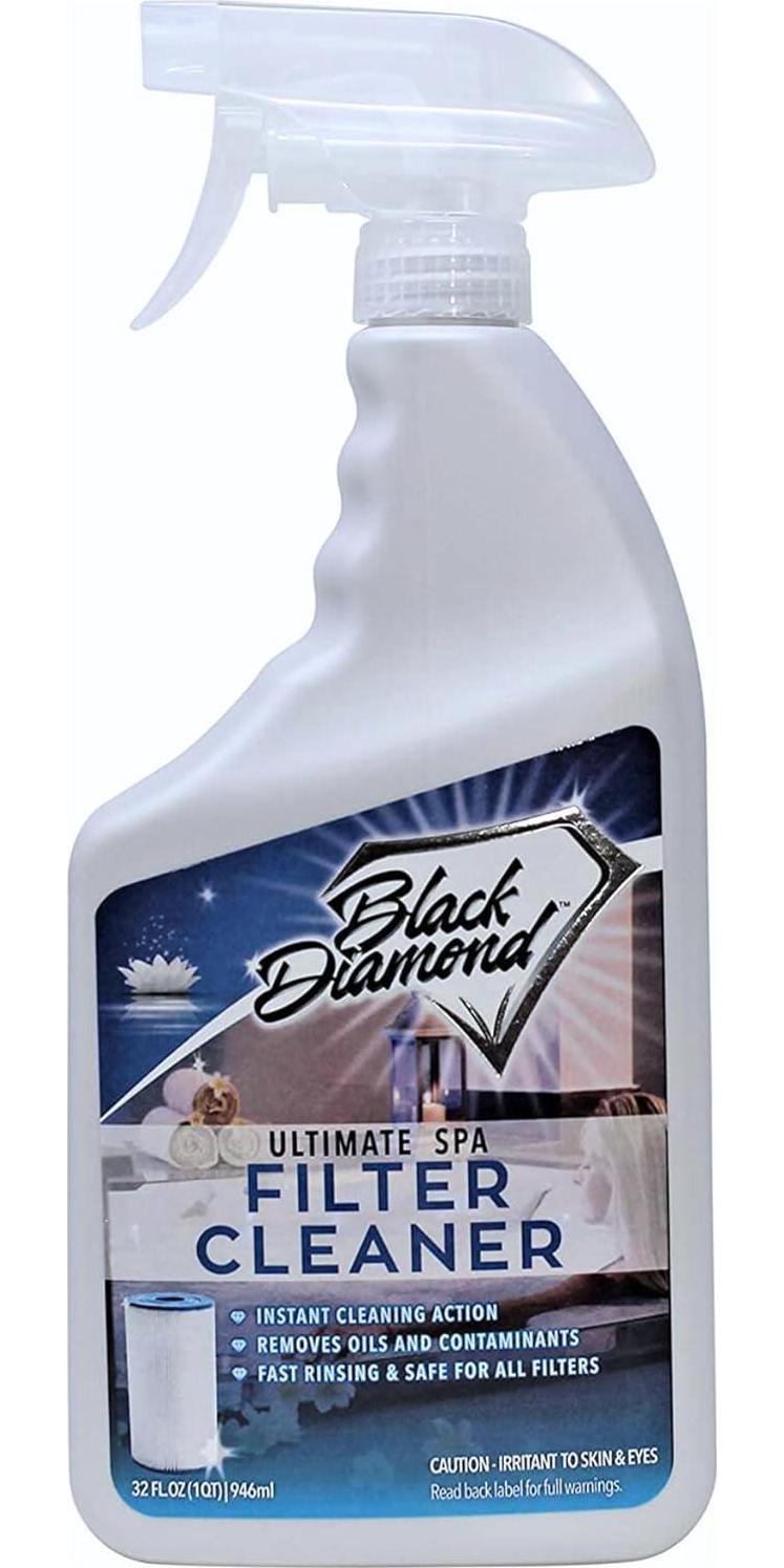 Black Diamond Stoneworks Ultimate Spa Filter Cleaner Fast-Acting Spray. Instant Clean For Hot Tub And Pool Filters Leaving Behind No Sticky Residue. Prolongs Filter Life And Pool Equipment. No Soaking