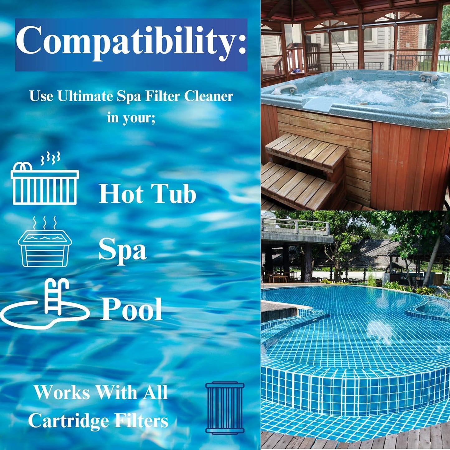 Black Diamond Stoneworks Ultimate Spa Filter Cleaner Fast-Acting Spray. Instant Clean For Hot Tub And Pool Filters Leaving Behind No Sticky Residue. Prolongs Filter Life And Pool Equipment. No Soaking