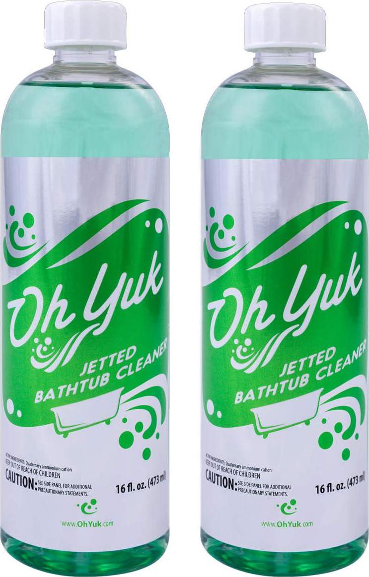 Oh Yuk Jetted Bathtub Cleaner For Jet Tubs, Whirlpools, The Most Effective Jetted Tub Cleaner, Septic Safe | Two 16 Ounce Bottles!