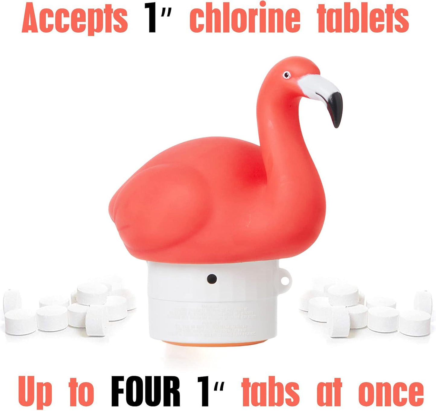 XY-WQ Flamingo Chlorine Floater For 1 Tab ONLY, Mini Floating Pool Chlorine Dispenser