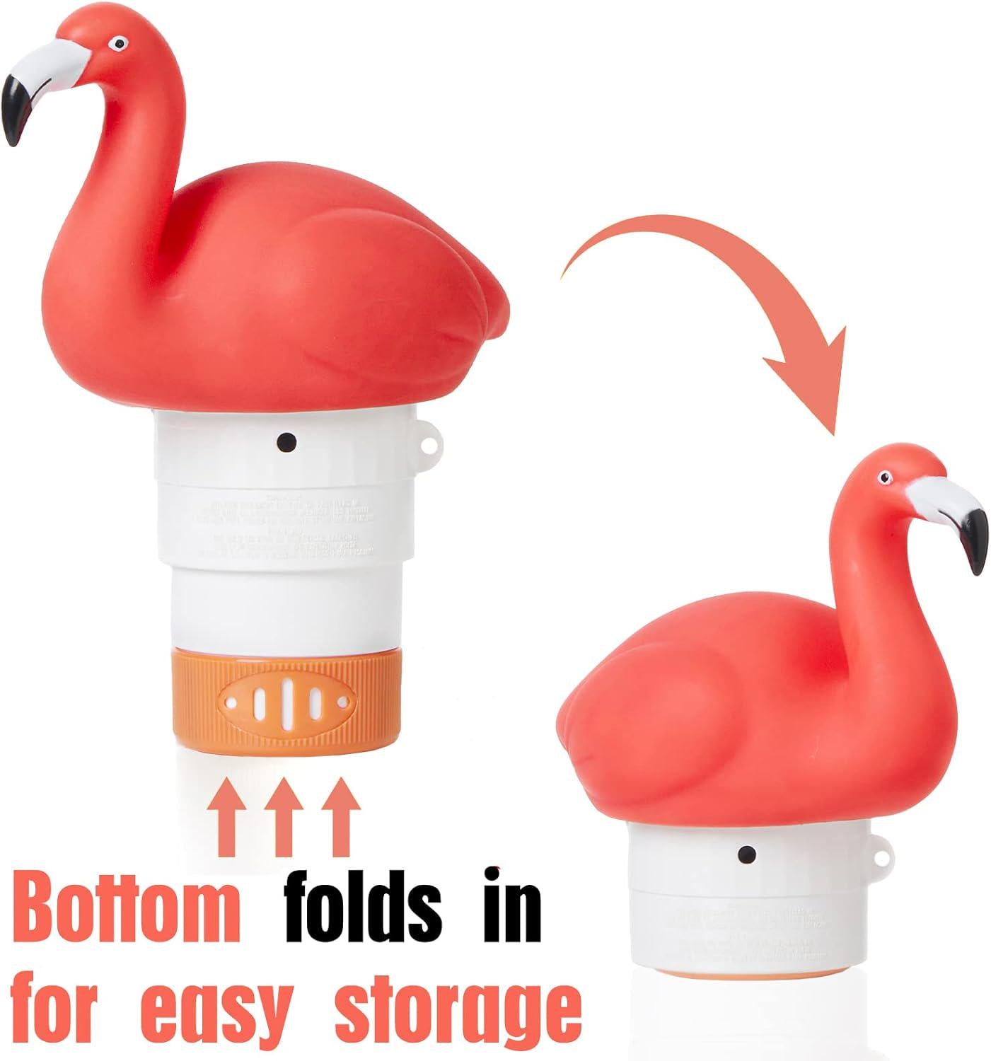 XY-WQ Flamingo Chlorine Floater For 1 Tab ONLY, Mini Floating Pool Chlorine Dispenser