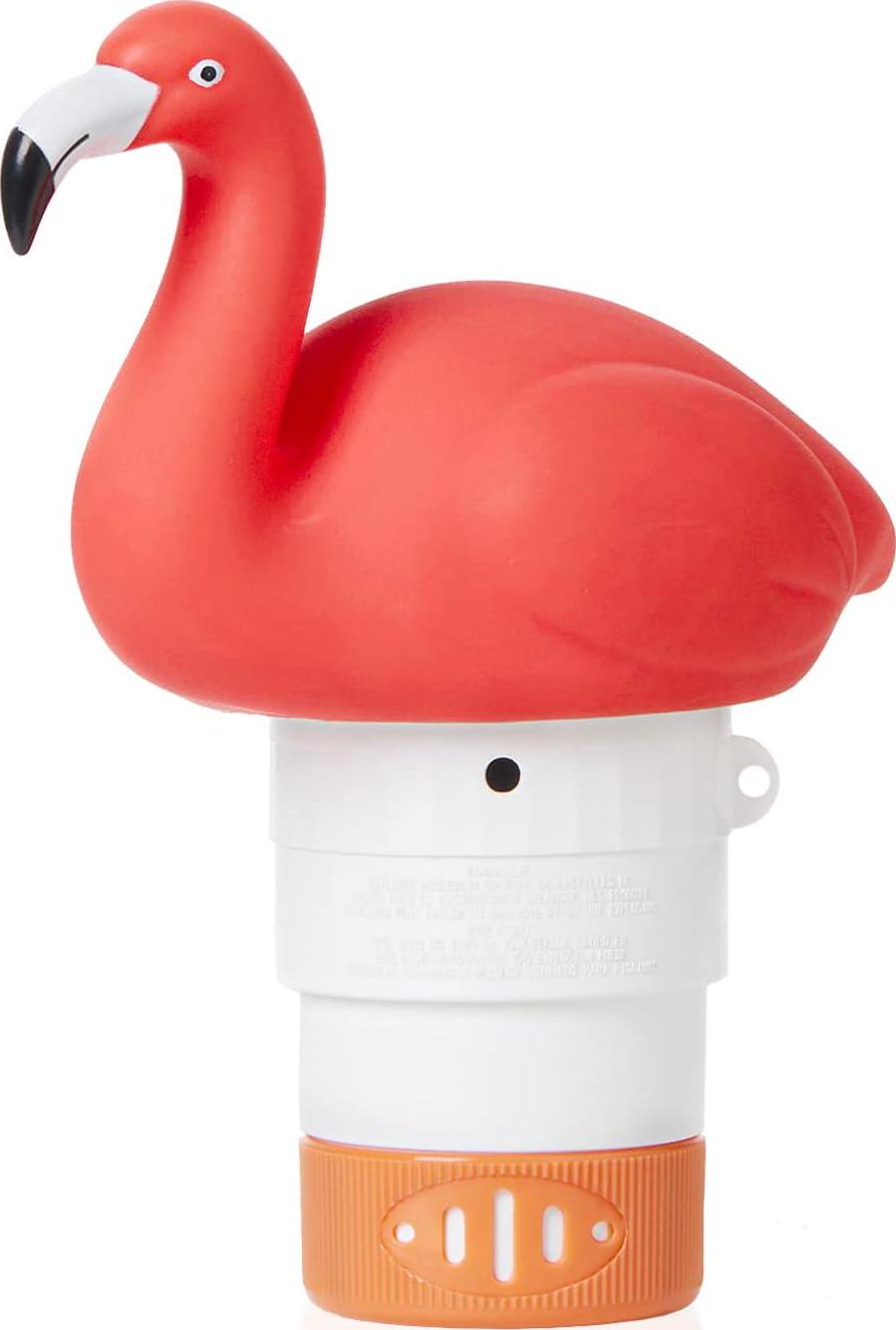 XY-WQ Flamingo Chlorine Floater For 1 Tab ONLY, Mini Floating Pool Chlorine Dispenser
