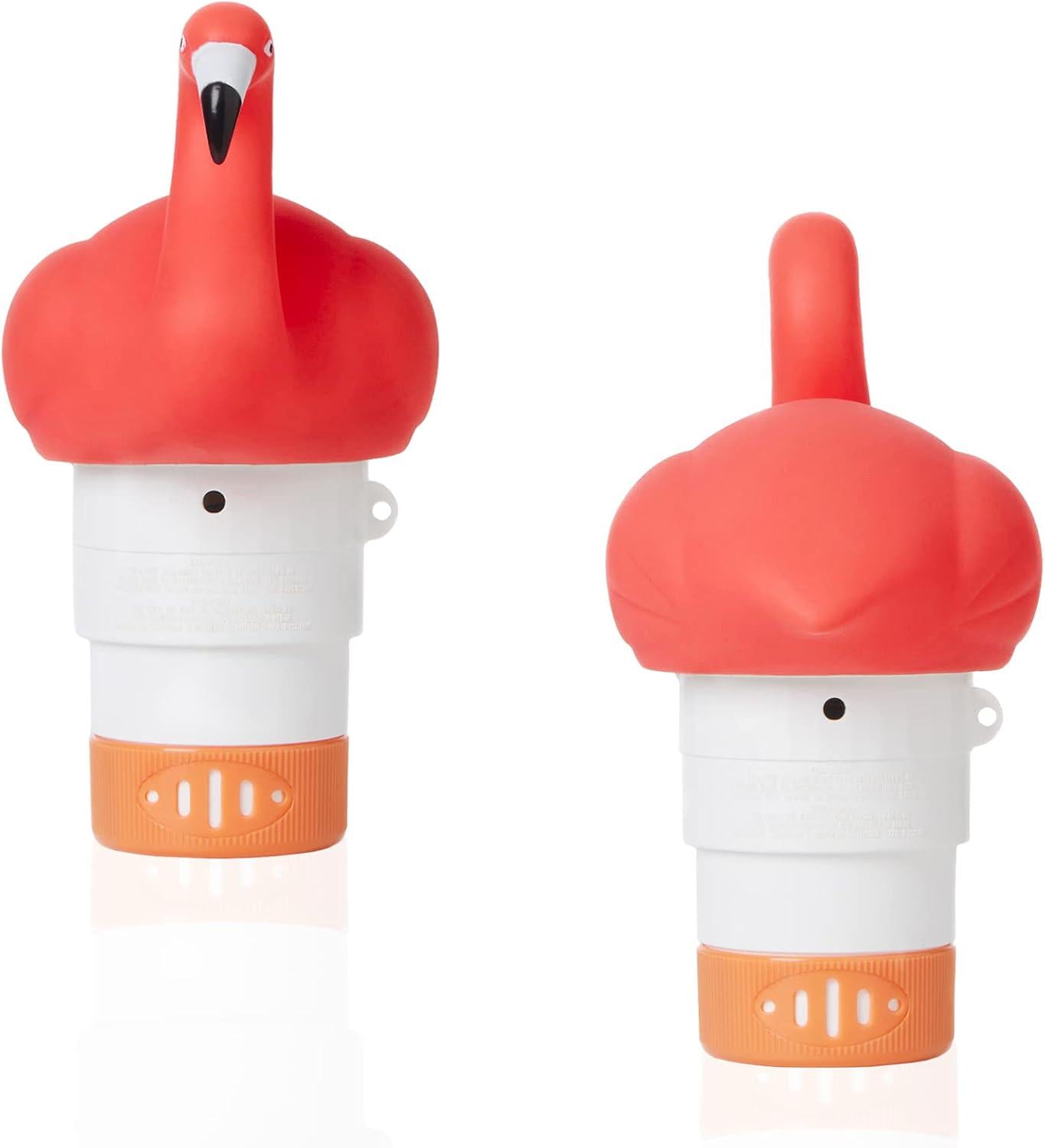 XY-WQ Flamingo Chlorine Floater For 1 Tab ONLY, Mini Floating Pool Chlorine Dispenser