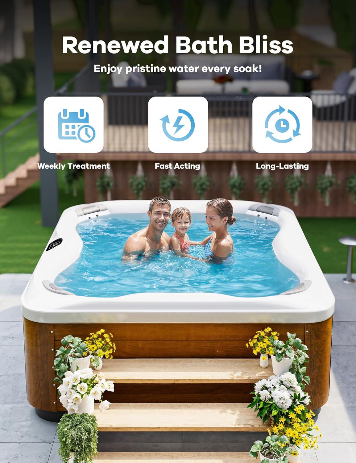 32 Oz Non-Chlorine Shock Oxidizer For Hot Tubs, Spa Chlorine-Free Shock Oxidizer, Suitable For All Spa And Hot Tubs Types