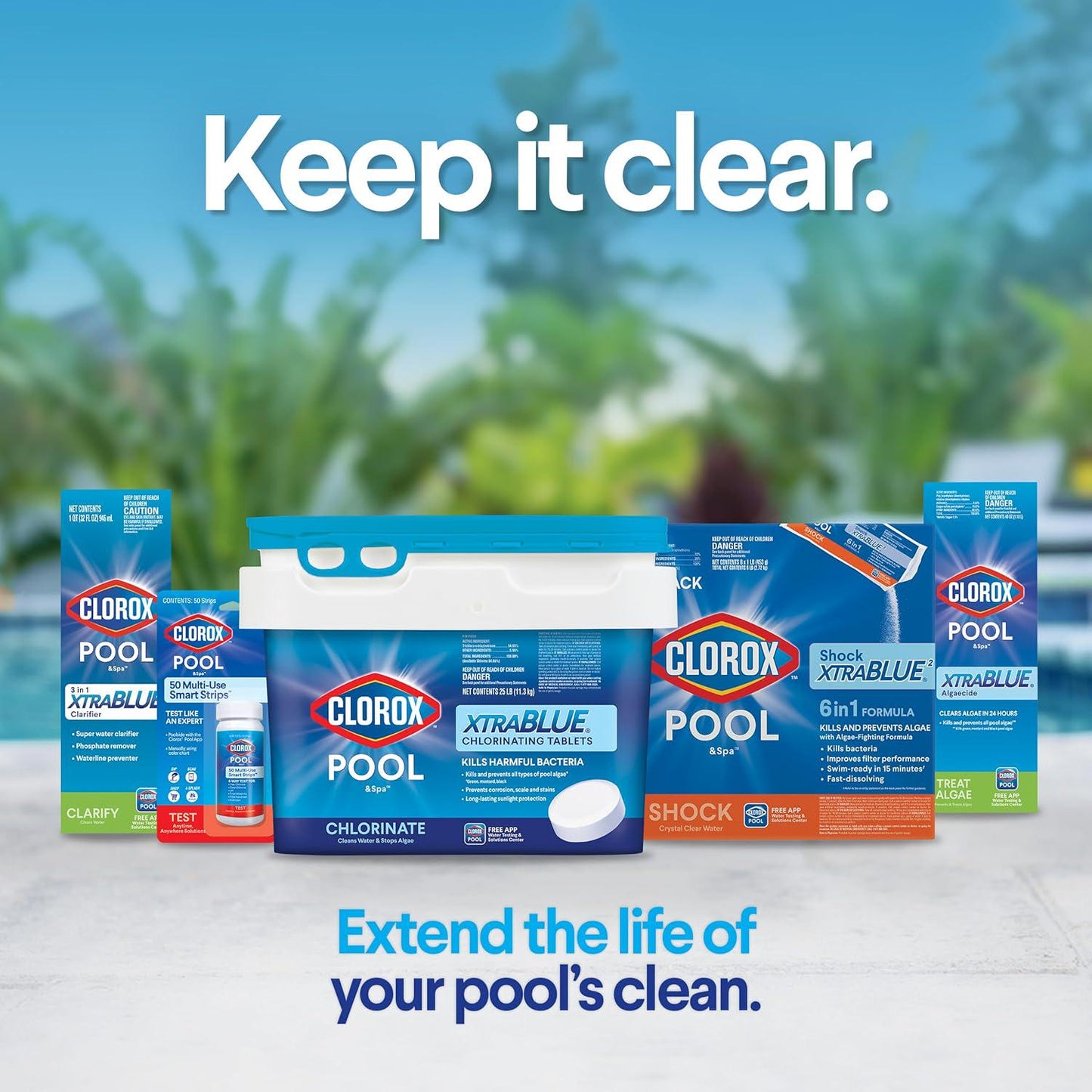 Clorox Pool&Spa Shock Plus, For Crystal Clear Swimming Pool Water, Swim-ready In 15 Minutes, Suitable For Vinyl Pools (6-Pack)