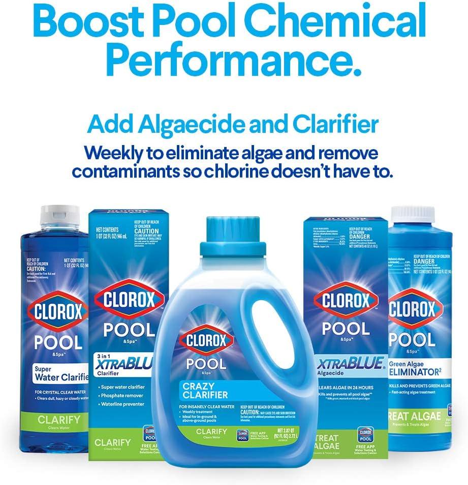 Clorox Pool&Spa Swimming Pool Algaecide, Prevents And Treats Pool Algae, Non-Foaming, 1 Quart (Pack Of 1)