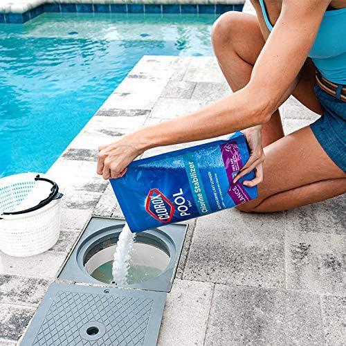 Clorox Pool&Spa Swimming Pool Chlorine Stabilizer, Helps Chlorine Last Longer, Saltwater Pool Compatible, 4LB (Pack Of 1)