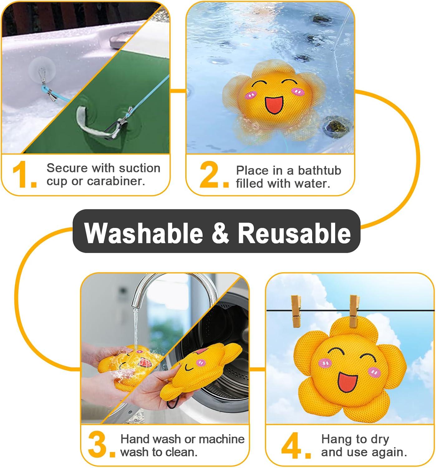 Hot Tub Scum Absorber Oil Absorbing Sponge For Pools, Inflatable Hot Tub Pool Sponge Hot Tub Accessories Reusable Washable Large Size 1 Pack