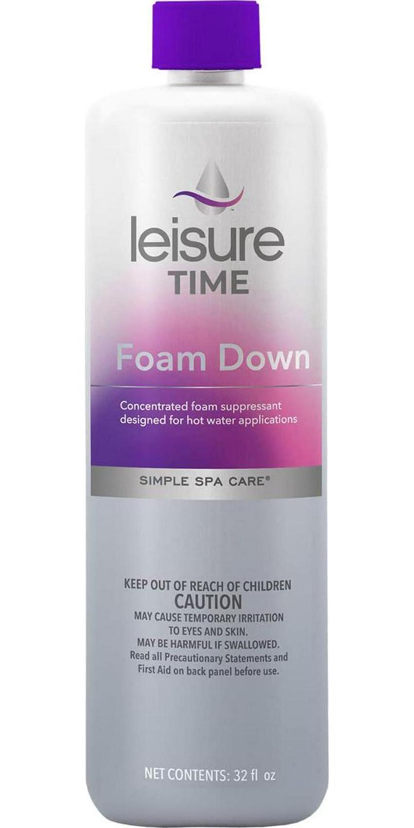LEISURE TIME HQ-02 Foam Down For Spas And Hot Tubs (2 Pack), 1 Quart, Silver
