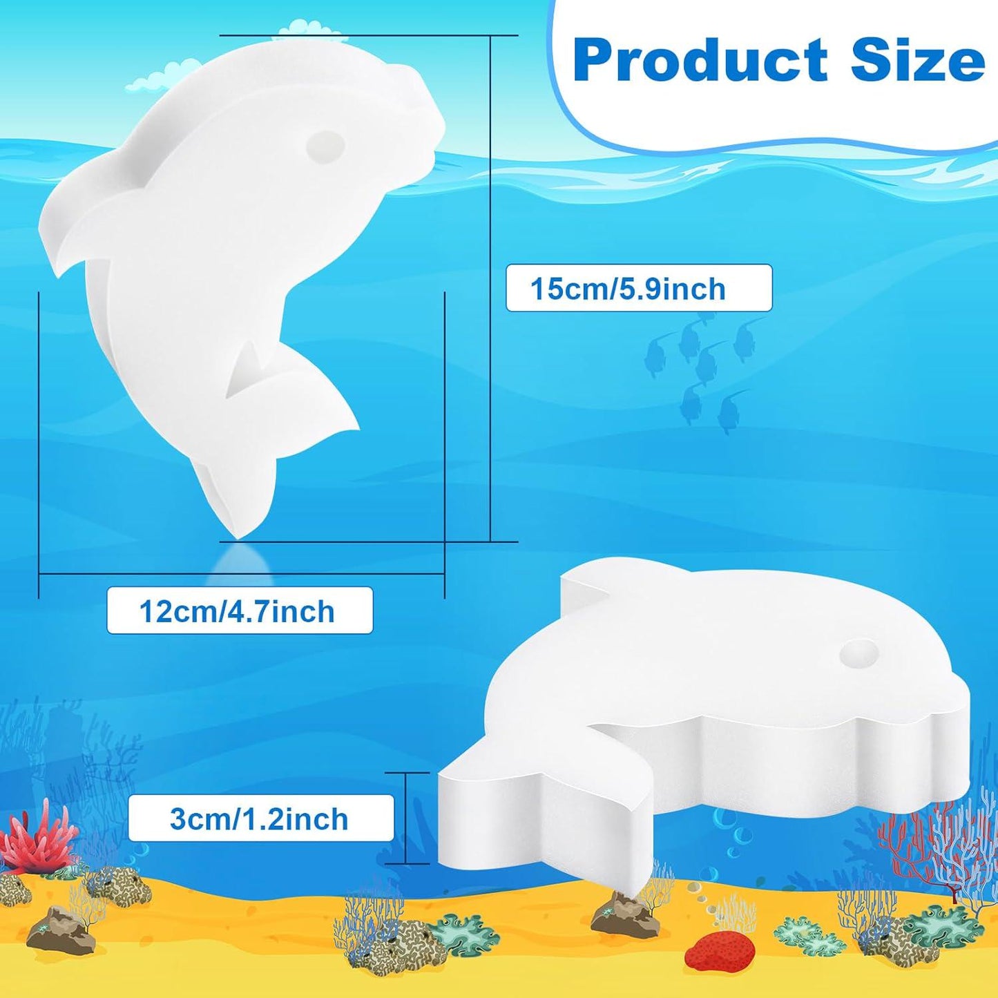 Patelai 40 Pcs Hot Tub Sponge Spa Cleaning Sponges For Hot Tub Oil Absorbing Sponge Cleaning Scum For Spa, Bathtub And Swimming Pool To Soak Up Oils Bathtub Accessories(White Dolphin)