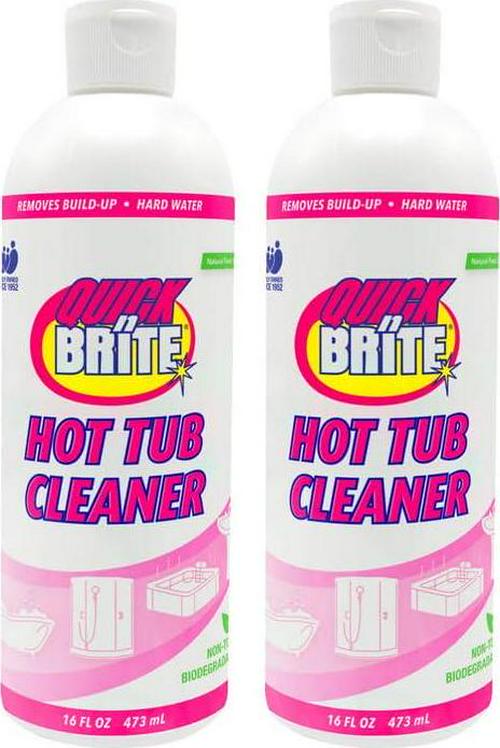 Quick N Brite Heavy Duty Hot Tub Cleaner - Non-abrasive Cleaning Gel, 16 Oz. (Packaging May Vary) Pack Of 2