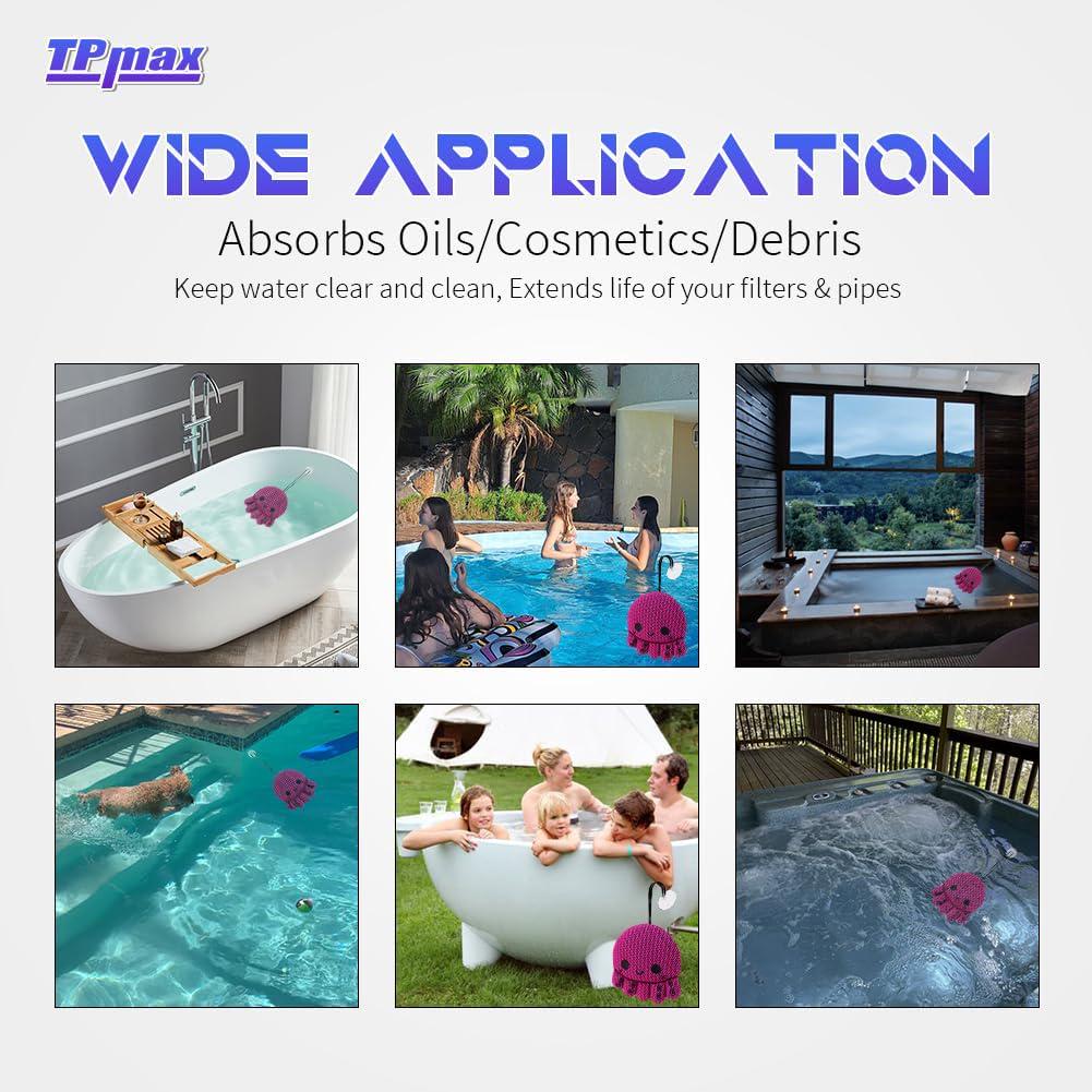 Reusable Hot Tub Scum Absorber And Oil Absorbing Sponge Twin Pack, Must Have Hot Tub Accessories For Spa And Pool Cleaner - Hot Tub Sponge - Pool Scum Absorber