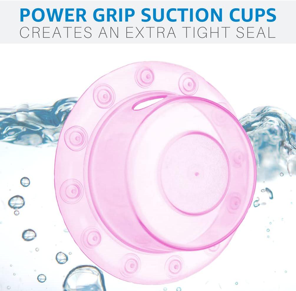 SlipX Solutions Bottomless Bath | Overflow Drain Cover For Tub | Best Gifts For Mom, Spa And Bath Accessories | Drain Block, Water Stopper Plug | Bath Essentials For Women | 4 Diameter, Pink