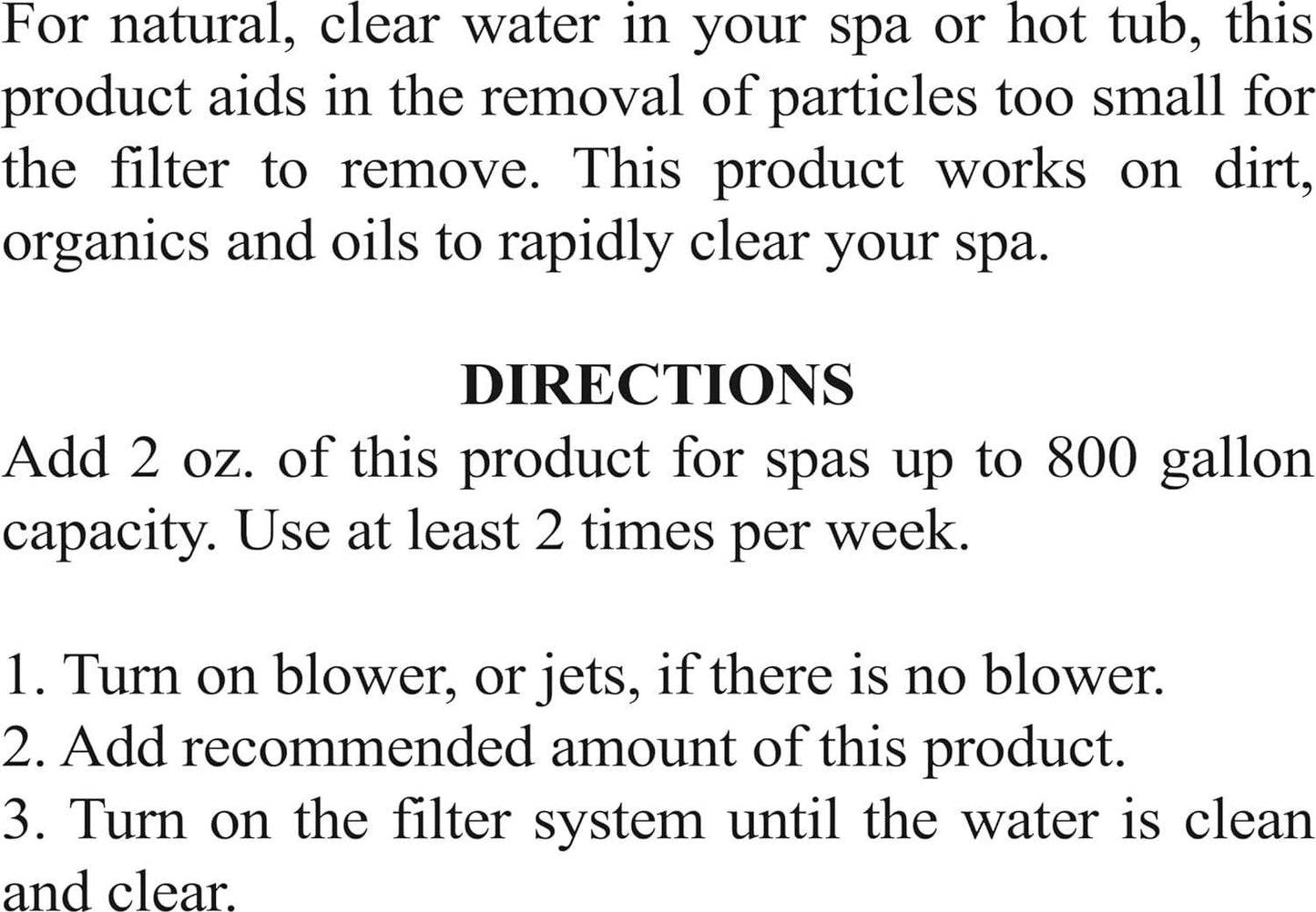SpaChoice 472-3-1021A Spa Clarifier Hot Tub, 1-Pint