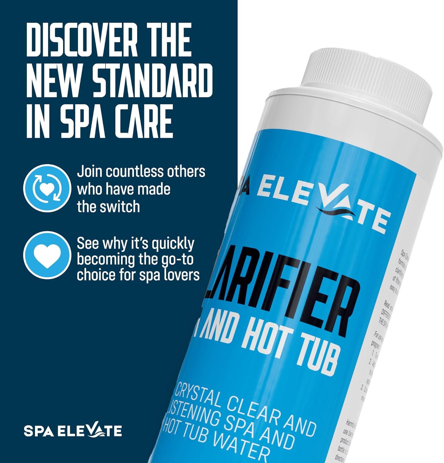 Ultimate Spa And Hot Tub Clarifier - Transform Hot Tub And Cold Plunge Waters With Perfect Chemicals, Achieve Bright, Crystal-Clear Perfection, Essential Spa Supplies For Clarity - 16oz